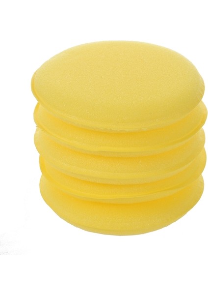 5 x Sarı Araba Balmumu Lehçe Aplikatör Ped Büyük 5 Inç Yumuşak Köpük Sünger Pedler (Yurt Dışından)