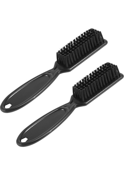 2 Adet Soluk Fırça Tarağı Makas Temizleme Fırçası Berber Dükkanı Cilt Solması Vintage Yağ Kafa Şekli Oyma Temizleme Fırçası (Yurt Dışından)
