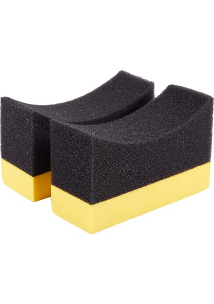 2x Konturlu Otomatik Tekerlekler Fırça Sünger Aletleri Aplikatör Lastik Göbek Temizliği Için Özel Özel Pansuman Ağda Pilisleme Sarı+Siyah (Yurt Dışından)
