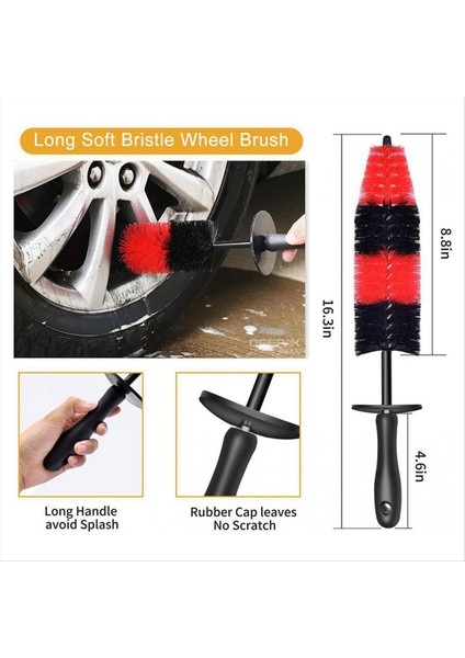 10 Parçalı Araba Detayları Fırça Seti Uzun Yumuşak Tekerlek Fırçası Otomobil Yıkama Detayları Fırça Ultra Ince Fiber Temizleme Eldivenleri (Yurt Dışından) fiyatları