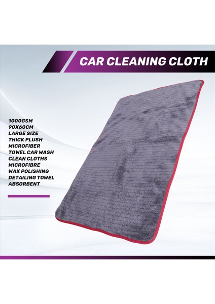 1000GSM 90X60CM Büyük Boyutlu Kalın Peluş Mikrofiber Havlu Araba Yıkama Temiz Bezler Mikrofiber Balmumu Parlatma Detaylandırma Havlu Emici (Yurt Dışından) fırsatları