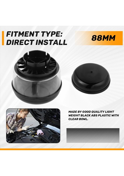 3,5 Inç 88MM Su Tuzağı Şnorkel Başı Hava Koçu Ön Temiz Hava Akışı Araba Şnorkel Başlığı Şnorkel Ram Kum Fincanı Toyota Nissans (Yurt Dışından) indirimleri