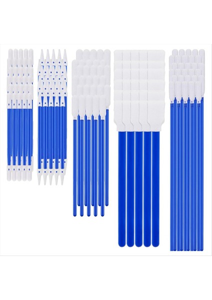500 Paket Köpük Uç Temizleme Tavuk Kiti Temiz Oda Stick 5 Türleri Çok Amaçlı Köpük Swabs Lint Serbest Köpük Uç Sökme (Yurt Dışından)