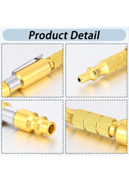 6pcs 1/4in I/mtype Ayarlanabilir Cep Tapası Hava Darbesi Gunair Üfleyici Kompresör Için Toz Temizliği Için Kalem, Altın (Yurt Dışından) fiyatları