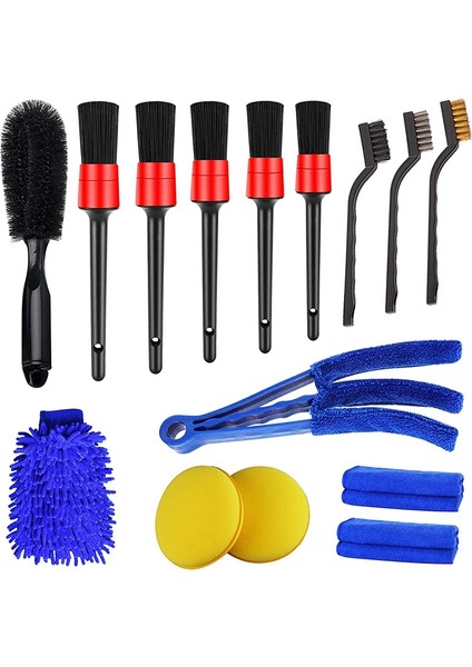 15 Adet Araba Detaylandırma Fırça Seti, Araba Iç Temizlik Kiti Detay Fırçaları, Tekerlek Fırçası, Tekerlek Lastik Fırça Kiti Içerir (Yurt Dışından)