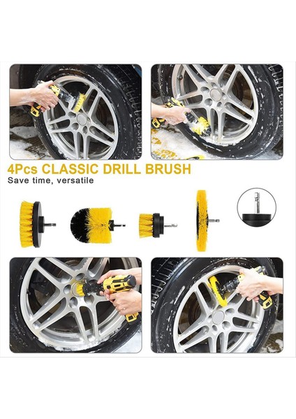 Matkap Temizleme Fırçası Ekleme Seti Güç Rizat Fırçaları Alet Kiti Temiz Araç Tekerlek Lastiği Için Uzatma (Yurt Dışından) fırsatları