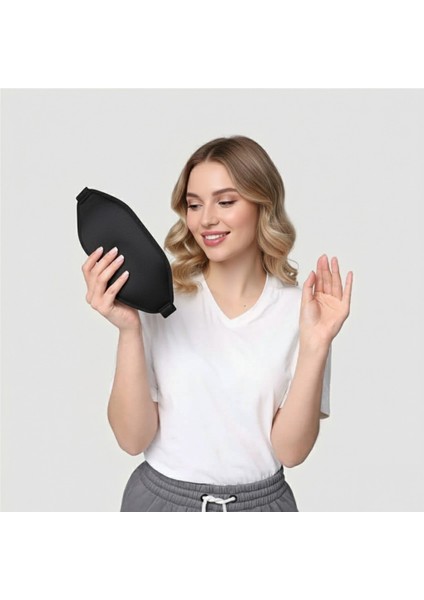 Siyah 3D Uyku Göz Bandı Gözlüğü, Göze Baskı Yapmaz, Işığı %100 Engeller modelleri