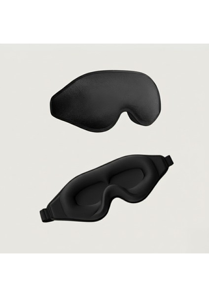 Siyah 3D Uyku Göz Bandı Gözlüğü, Göze Baskı Yapmaz, Işığı %100 Engeller fırsatları