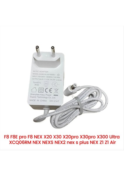 F8 F8E Nex X20 X30 X20PRO X30PRO El Süpürgesi Yedek Şarj Cihazı Ab Fişi Için Güç Adaptörü (Yurt Dışından) fiyatları