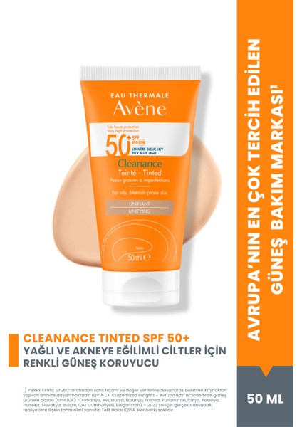 Cleanance Tinted Güneş Koruyucu Spf 50 50 ml