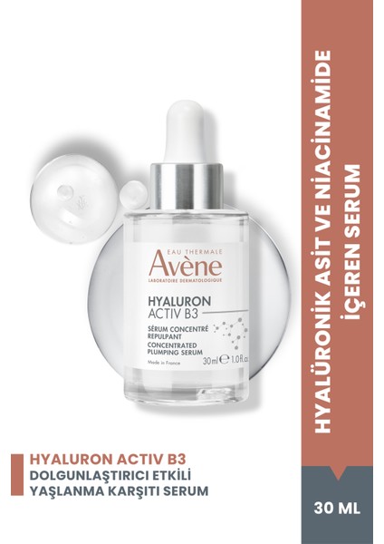 Hyaluron Activ B3 Hyaluronik Asit ve Niasinamid İçeren Hücre Yenileme Etkili Serum 30 ml