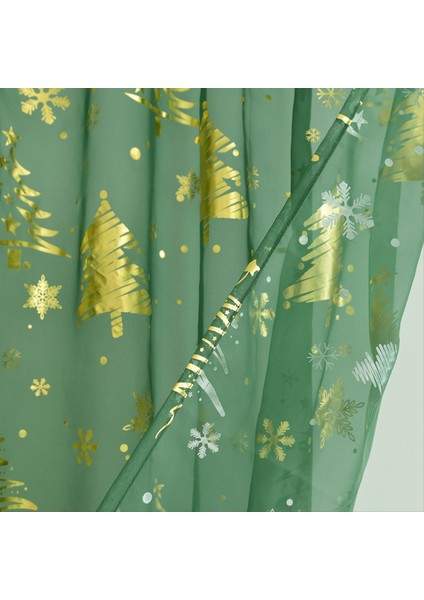 2 Adet Şenlikli Noel Perdeleri Kar Tanesi ile Oturma Odası Için Pencere Perdeleri 52 &quot;w x 94.9&quot; L (Yurt Dışından) fırsatları