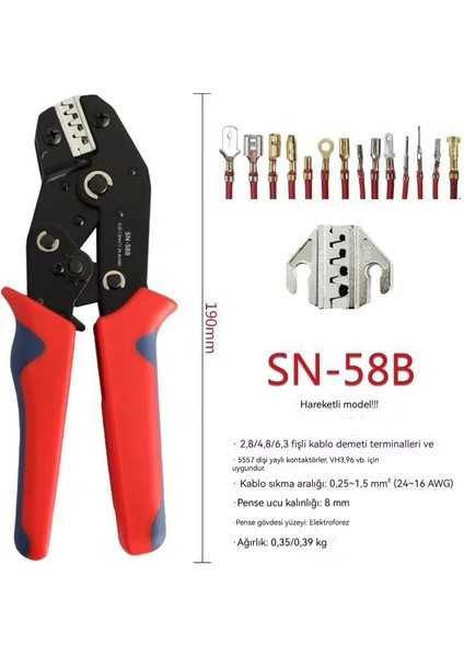 SN-58B Bağlantı Pensesi Tel Soyma (Yurt Dışından)