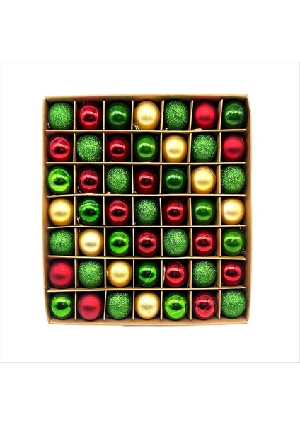 49 Pcs Noel Ball Süsler Ağaç Süslemeleri 1.18 &quot;parçalanmamış Küçük Asılı Toplar A (Yurt Dışından)