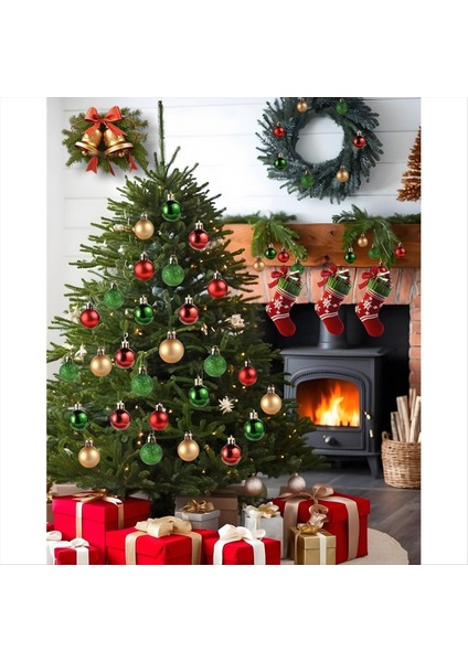 49 Pcs Noel Ball Süsler Ağaç Süslemeleri 1.18 &quot;parçalanmamış Küçük Asılı Toplar A (Yurt Dışından) modelleri