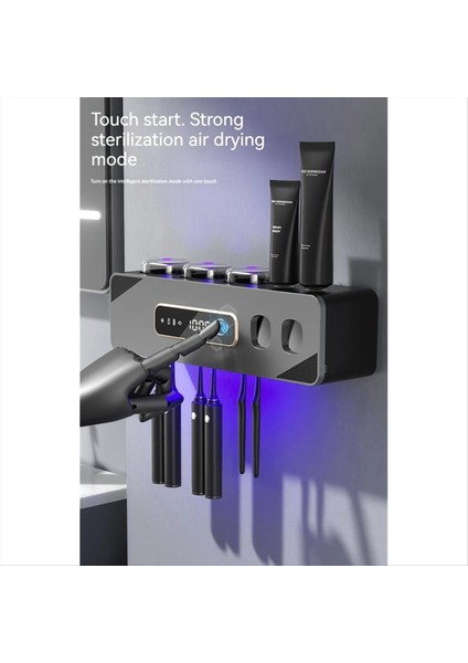 Uv Sanitize Diş Fırçası Tutucu, Otomatik Diş Macunu Dağıtıcısı ile Akıllı Duvara Monte Diş Fırçası Organizatörü (Yurt Dışından) fiyatları