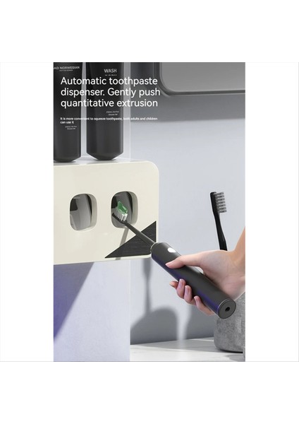 Uv Sanitize Diş Fırçası Tutucu, Otomatik Diş Macunu Dağıtıcısı ile Akıllı Duvara Monte Diş Fırçası Organizatörü (Yurt Dışından) modelleri
