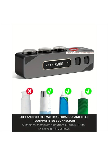 Uv Sanitize Diş Fırçası Tutucu, Otomatik Diş Macunu Dağıtıcısı ile Akıllı Duvara Monte Diş Fırçası Organizatörü (Yurt Dışından) indirimleri