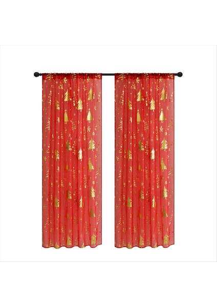 2 Adet Noel Şeffaf Perdeleri, Kar Tanesi ile Oturma Odası Için Pencere Perdeleri 52 &quot;w x 83.9&quot; L (Yurt Dışından)