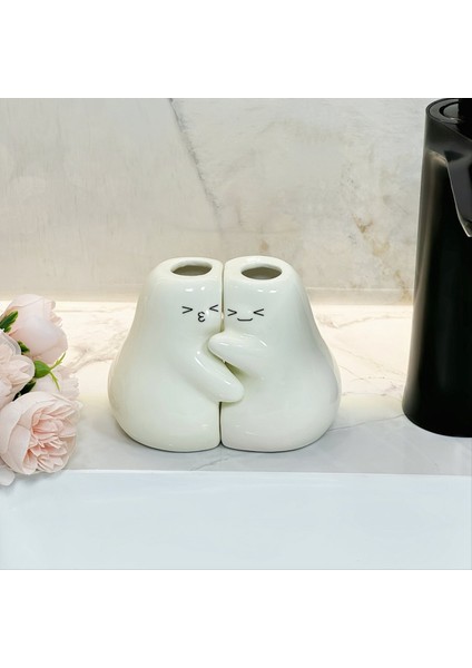 Banyo Için Banyo Tezgahı Tezgahı Ev Ofis Masa Dekoru Banyo Seti Için Seramik Diş Fırçası Tutucu (Yurt Dışından) fırsatları