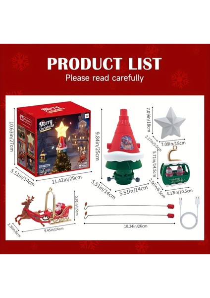 Klasik Noel Ağacı Kapalı/dış Mekan Kullanımı Için Müzik ve Işıklar ile En Iyi Dönen Atlıkarınca, Noel Dekorasyonları (Yurt Dışından) modelleri