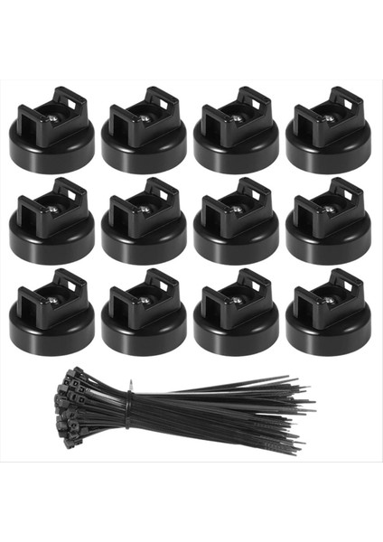 15PCS Manyetik Kablo Zip Tie Tabanı, Tel Kablo Tutucu, Kablo Bağları Kablo Kablosu Tutucu Klips (Siyah) Için Montaj Tel Klipsleri (Yurt Dışından)