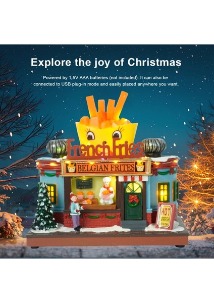 Karikatür Patates Kızartması Ev Dekorasyon Heykelcik LED Işıkları ile Pırıl Pırıl Pırıl Pırıl Pırıl (Yurt Dışından) modelleri