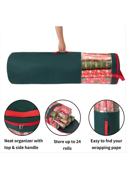 Kağıt Depolama Torbası Sarma Kağıt Organizatörünü Çoklu Ruloları Sargısı Kırmızıya Saklamak Için Yatağa Yatırır (Yurt Dışından) fırsatları