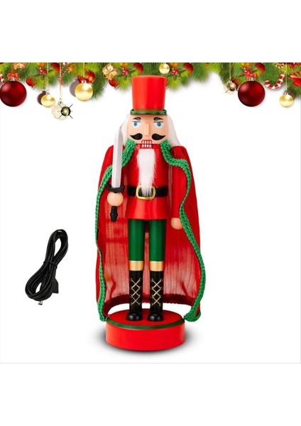 Fındıkkıran Noel Dekorasyonları Işıklı Fındıkkıran Asker Masa Masa Süsleri Noel Için Koleksiyon Aynısı A (Yurt Dışından)