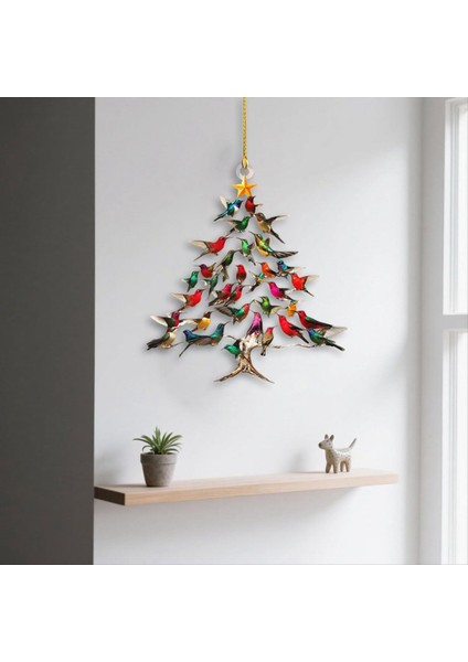 Sinek Kuşu Noel Süsü, Ağaç Için Süsler Asılı Renkli Sinek Kuşları, Noel Ağacı Şeklinde Kolye (Yurt Dışından) modelleri
