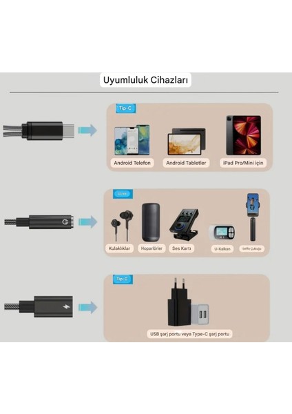 2'si 1 Arada Type-C To 3.5mm+60W Hızlı Şarj ve Kulaklık Çevirici+Usb Dönüştürücü Hi-fi Ses Ce Lisanslı Sertifikalı Hasır Örgülü Sağlam Kablo fiyatları