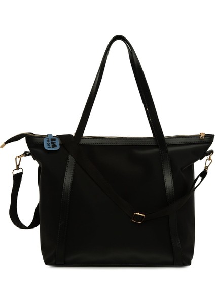 Siyah Kemer Detaylı Saten Tote Çanta modelleri