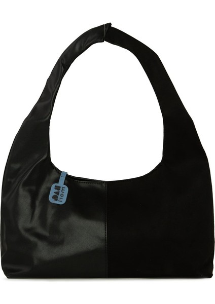 Siyah Süet Garnili Oval Omuz Çantası modelleri