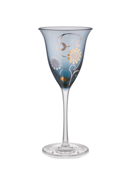 Liza Mavi Beyaz Şarap Kadehi 4'lü 180 ml