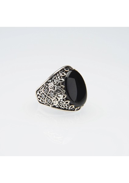 725 Siyah Zirkon Gümüş Yüzük