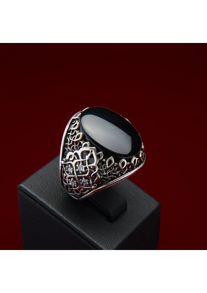 725 Siyah Zirkon Gümüş Yüzük fiyatları