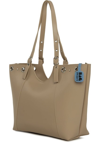 Vizon Kuş Gözü Detaylı Kemerli Tote Çanta fiyatları