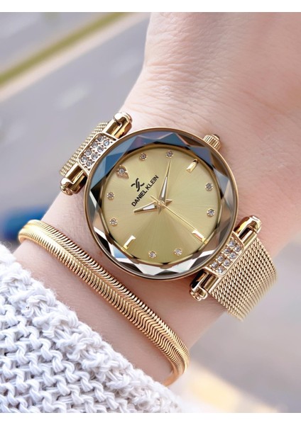 Çelik Kordonlu 2 Yıl Garantili 3 Atm Suya Dayanıklı Kadın Kol Saati+Bileklik BF.10981.3