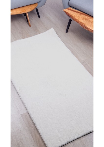 Krem Post Peluş Halı – Ultra Yumuşak, Yıkanabilir, Kaymaz Dot Taban, Antibakteriyel – Salon, Koridor ve Çocuk Odası Halısı