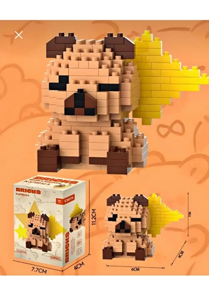 Mini Blok Oyuncak – Sevimli Hayvan Figürü Micro Puzzle Seti – 3D Mini Yapı Bloğu