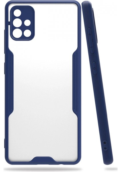 Samsung Galaxy A71 Kılıf Platin Silikon - Lacivert
