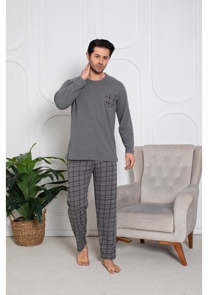 Ercan Erkek Gri Üst Cepli Pijama Takımı fırsatları