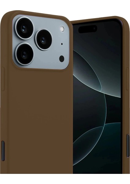 Apple iPhone 17 Pro First Silikon - Kahverengi