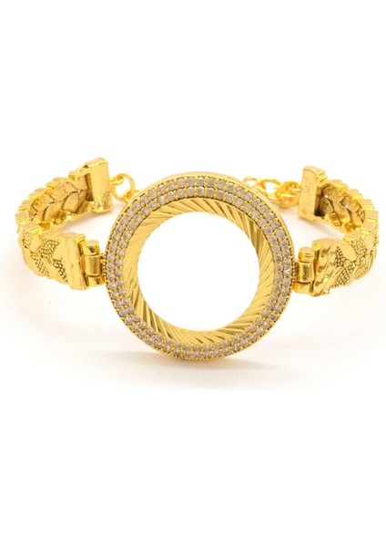 Yarım Altın Çerçeve Bileklik Çelik Altın Kaplama Arpa MODEL-BLZ-622 indirimleri