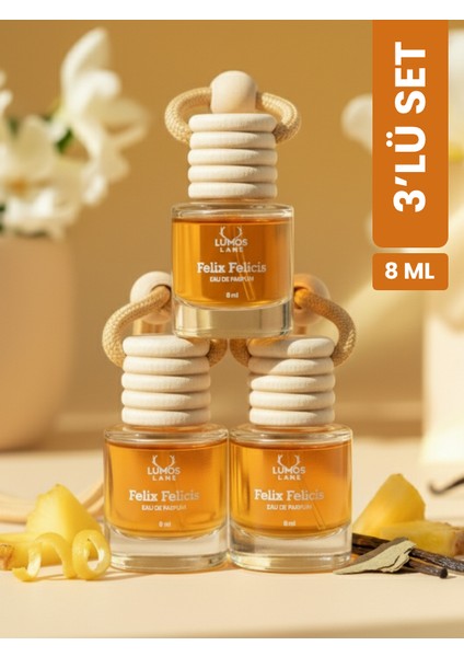 Felix Felicis Askılı Araç Kokusu 8ml – 3'lü Set