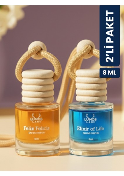 Felix Felicis & Elexir Of Life Askılı Araç Kokusu 8ml | 2 Li Paket