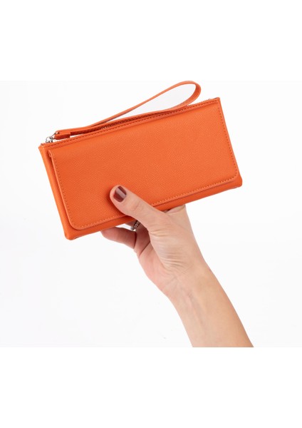 Kadın Vegan Suni Ithal Deri Bilek Askılı Cüzdan – Fermuarlı & Kartlıklı Portföy Şık Uzun Cüzdan indirimleri