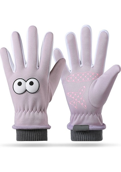 Çocuklar Için Kaymaz, Su Geçirmez, Karışımsız, Sıcak Tutan, Rüzgara Dayanıklı Eldiven (Yurt Dışından)