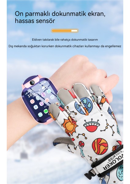 Çocuklar Için Kışlık Rüzgar ve Soğuktan Koruyan Bisiklet ve Kayak Eldivenleri (Yurt Dışından) modelleri