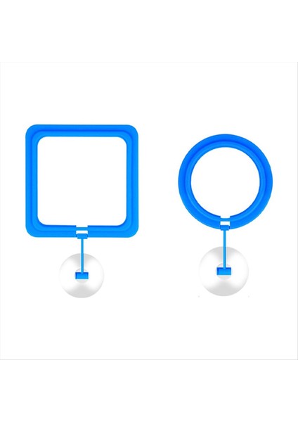 Balık Besleme Yüzüğü Yüzen Gıda Besleyici Daire Vantuzlu Akvaryum Mavisi Monte Edilmesi Kolay (Yurt Dışından)